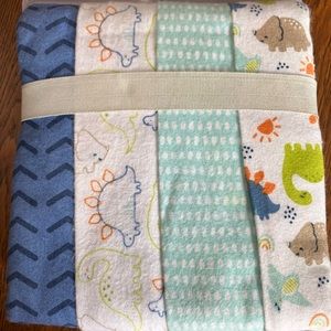 4 pk gender neutral? receiving blankets, each 30x30”square, 💯% cotton,Dinosaurs